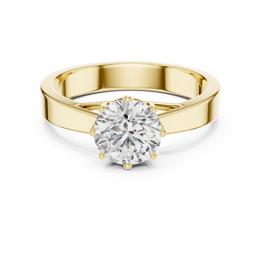 Eight Prong Round Diamond Solitaire