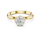 1ct Round Diamond Vintage Crown Solitaire Ring