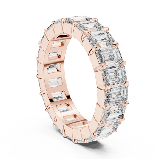 Emerald Cut Diamond Eternity Band