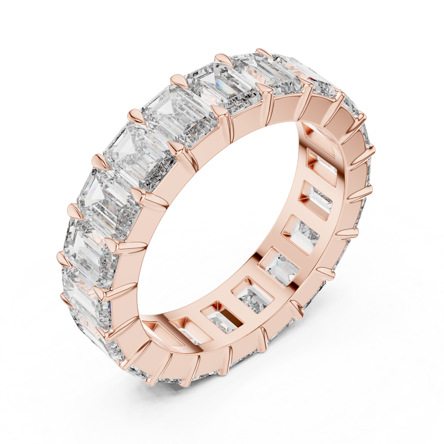 Emerald Cut Diamond Eternity Band