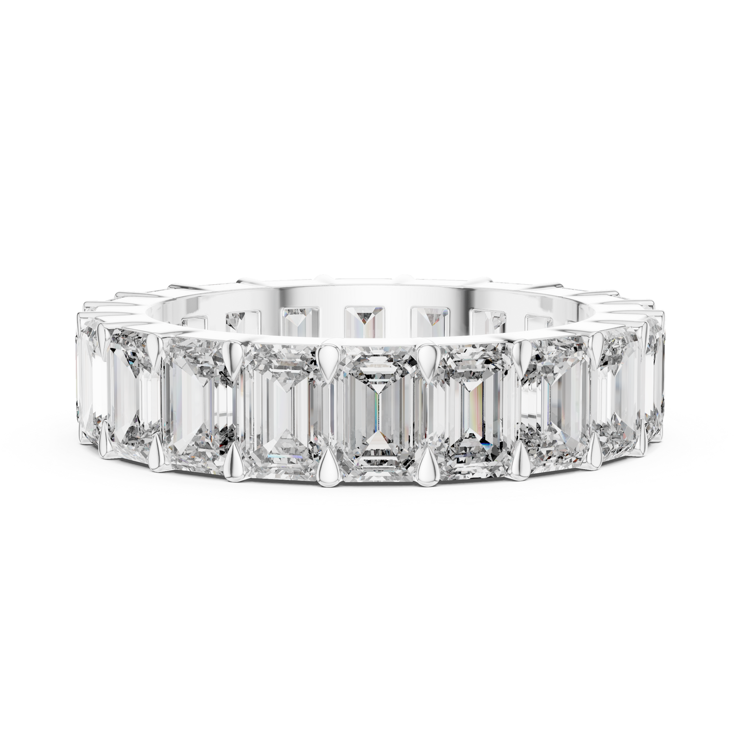 Emerald Cut Diamond Eternity Band