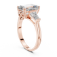 Emerald Cut Three Stone Ring