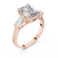 Emerald Cut Three Stone Ring