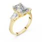 Emerald Cut Three Stone Ring