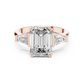 Emerald Cut Three Stone Ring