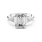 Emerald Cut Three Stone Ring