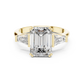Emerald Cut Three Stone Ring