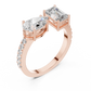 Pear and Emerald Cut Toi et Moi Ring