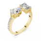 Pear and Emerald Cut Toi et Moi Ring