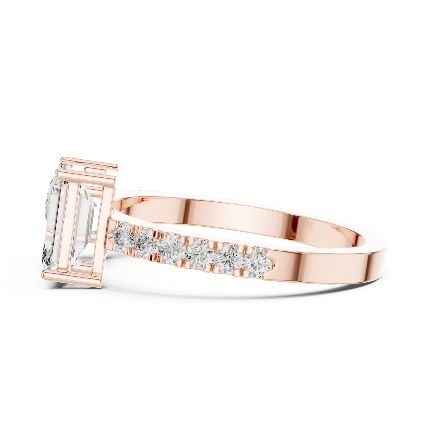 Pear and Emerald Cut Toi et Moi Ring