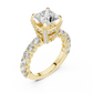 Princess Cut Hidden Halo Ring