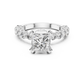 Princess Cut Hidden Halo Ring