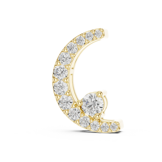 0.065ct Diamond Crescent Moon Pendant