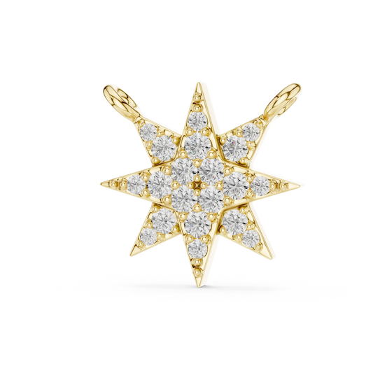 0.012ct Diamond Starburst Pendant Necklace