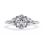 Oval Engagement Ring with Marquise Side Stones
