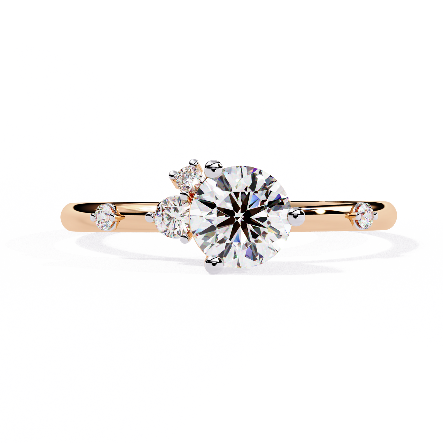 Diamond Constellation Engagement Ring | Unique Asymmetrical Design