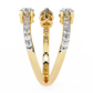 Diamond Serpent Wrap Ring | Modern Three Stone Design