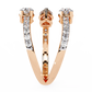 Diamond Serpent Wrap Ring | Modern Three Stone Design