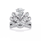 Diamond Peacock Statement Ring | Pear Cut Art Deco Design