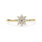 Dainty Flower Engagement Ring | Floral Diamond Cluster