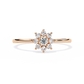 Dainty Flower Engagement Ring | Floral Diamond Cluster