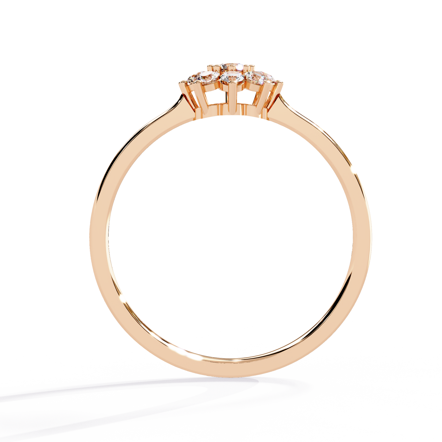 Dainty Flower Engagement Ring | Floral Diamond Cluster