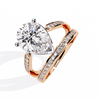 Pear Shaped Elegant Modern Design | Modern Pave Diamond Band
