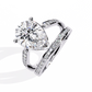 Pear Shaped Elegant Modern Design | Modern Pave Diamond Band