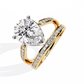 Pear Shaped Elegant Modern Design | Modern Pave Diamond Band
