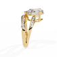 Pear Shaped Elegant Modern Design | Modern Pave Diamond Band