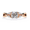 Infinity Engagement Ring with Marquise Side Stones | Romantic Twisted Band