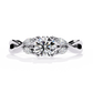 Infinity Engagement Ring with Marquise Side Stones | Romantic Twisted Band