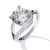 Swirl Split Shank Engagement Ring | Modern Solitaire Design