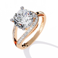 Swirl Split Shank Engagement Ring | Modern Solitaire Design