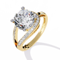Swirl Split Shank Engagement Ring | Modern Solitaire Design