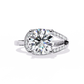 Swirl Split Shank Engagement Ring | Modern Solitaire Design