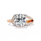 Swirl Split Shank Engagement Ring | Modern Solitaire Design