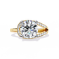 Swirl Split Shank Engagement Ring | Modern Solitaire Design