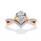 Pear Diamond Tiara Ring | Modern Chevron Engagement Ring