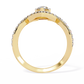 Pear Diamond Tiara Ring | Modern Chevron Engagement Ring