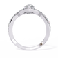 Pear Diamond Tiara Ring | Modern Chevron Engagement Ring