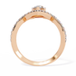 Pear Diamond Tiara Ring | Modern Chevron Engagement Ring