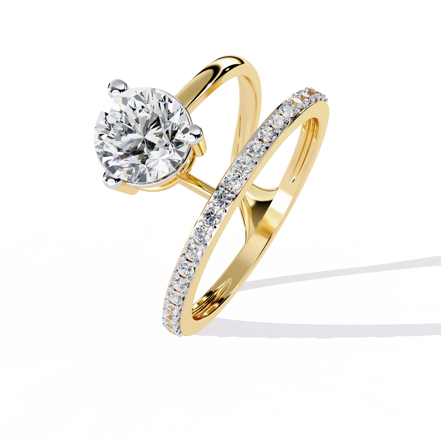 Open Wrap Diamond Ring | Modern Solitaire Engagement Style