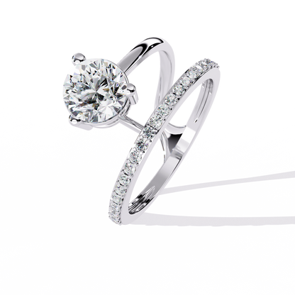 Open Wrap Diamond Ring | Modern Solitaire Engagement Style