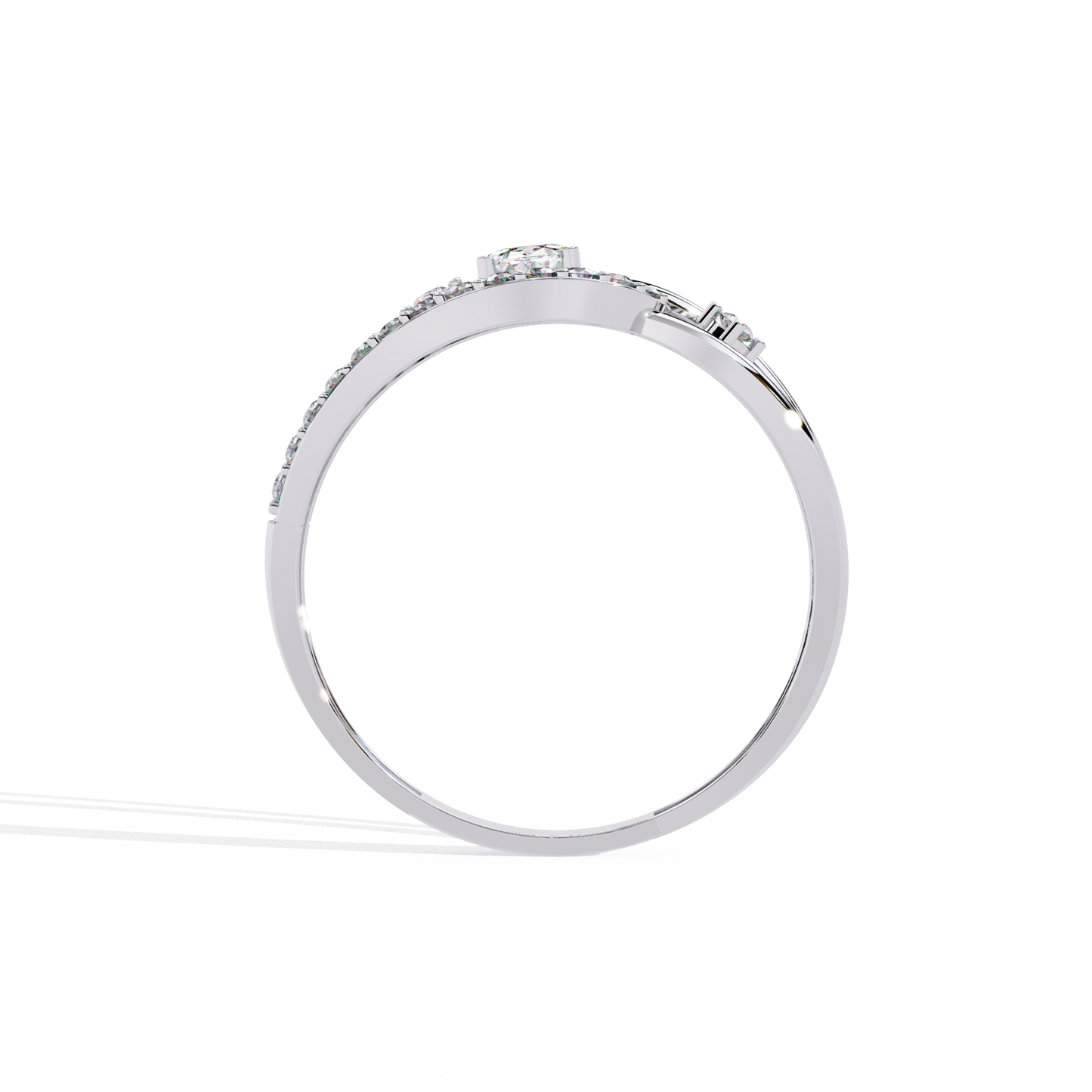 Interlocking Split Shank Diamond Ring | Modern Statement Ring