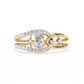 Interlocking Split Shank Diamond Ring | Modern Statement Ring