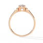 Floral Oval Halo Diamond Engagement Ring