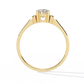 Floral Oval Halo Diamond Engagement Ring