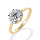 Floral Oval Halo Diamond Engagement Ring