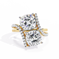 Double Cushion Cut "You and Me" Halo Ring